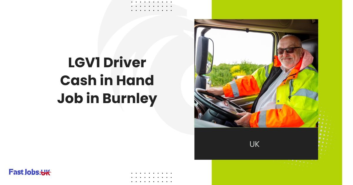 LGV1 Driver Cash in Hand Job in Burnley VEKA AG Full-Time HGV1Category CE Licence Required