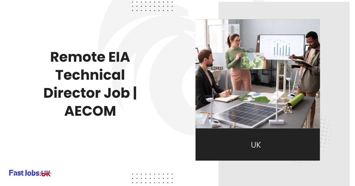 Remote EIA Technical Director Job AECOM Solar & Battery Expert