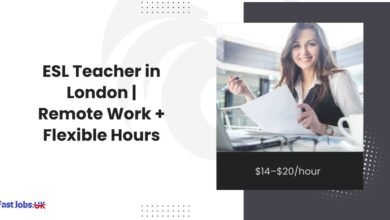 ESL Teacher in London Remote Work + Flexible Hours $14–$20hour