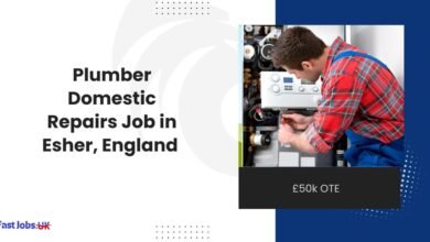 Plumber Domestic Repairs Job in Esher, England – £50k OTE